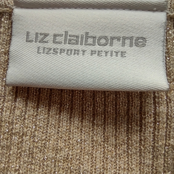 Gold V-Neck Scoop Sweeater with Ruffles PL - Picture 7 of 8